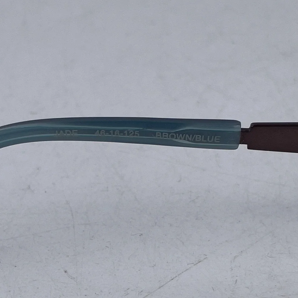 Lucky Brand Jade‎ Eyeglasses Frame Brown Blue Plastic Full Rim Oval 46-16-125mm